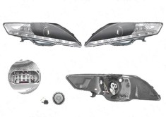 Far Ford Mondeo (Ba7), 03.2007-02.2015, fata, Stanga+Dreapta, cu LED-uri pozitie; H9; manual; negru, transparent; tuning;