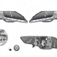 Far Ford Mondeo (Ba7), 03.2007-02.2015, fata, Stanga+Dreapta, cu LED-uri pozitie; H9; manual; negru, transparent; tuning;