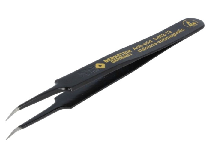 Pensetă ESD nemagnetică, v&acirc;rf &icirc;ngust