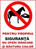 Placuta pentru propria siguranta nu oferi mancare si bautura cailor