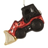 Cumpara ieftin Set 6 ornamente brad Craciun Tractor sticla multicolora 12x4x8 cm