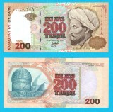 Kazahstan (pick 20) 200 Tenge 1999 UNC serie: 2126756; &Auml;l-Farab&iuml;