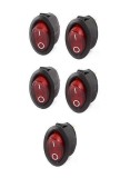 5 x Intrerupator oval led on/off 220V