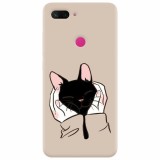 Husa silicon pentru Xiaomi Mi 8 Lite, Th Black Cat In Hands
