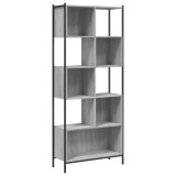 Biblioteca, gri sonoma, 72x28x172 cm, lemn prelucrat