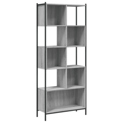 Biblioteca, gri sonoma, 72x28x172 cm, lemn prelucrat foto