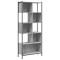Biblioteca, gri sonoma, 72x28x172 cm, lemn prelucrat