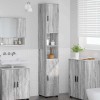 VidaXL Dulap de baie &icirc;nalt sonoma gri 30 x 35 x 192 cm Lemn compozit 883340