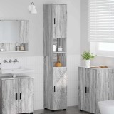 vidaXL Dulap de baie &icirc;nalt sonoma gri 30 x 35 x 192 cm Lemn compozit