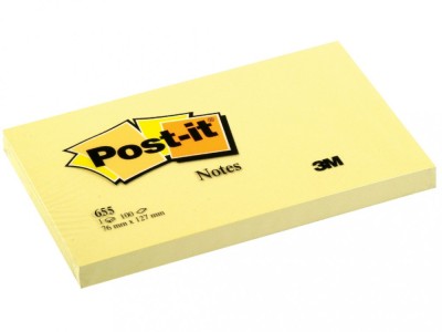 Notes adeziv 76 x 127 mm 100 file Post-it Canary Yellow foto