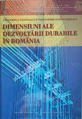 DIMENSIUNI ALE DEZVOLTARII DURABILE IN ROMANIA-VOLUM COORDONAT DE VICTOR PEKAR-237656 foto