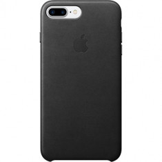 Husa Capac Spate Piele Negru Apple iPhone 7 Plus, iPhone 8 Plus foto