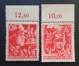 Germania (1944) - 12+38Pf Roșu "10 Ani Kameradschaftswerk" cu Margini și Valori Contabile "12,50" și "10,00" (MNH) CLK1