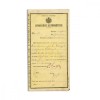 Autorizație de &icirc;nmorm&acirc;ntare semnată de Costache Enescu, tatăl compozitorului George Enescu.