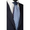 Cravata Matase Naturala Barbati, Model Unicat, Bleu/Albastru, 148cm, Made in Italy, Cutie Cadou