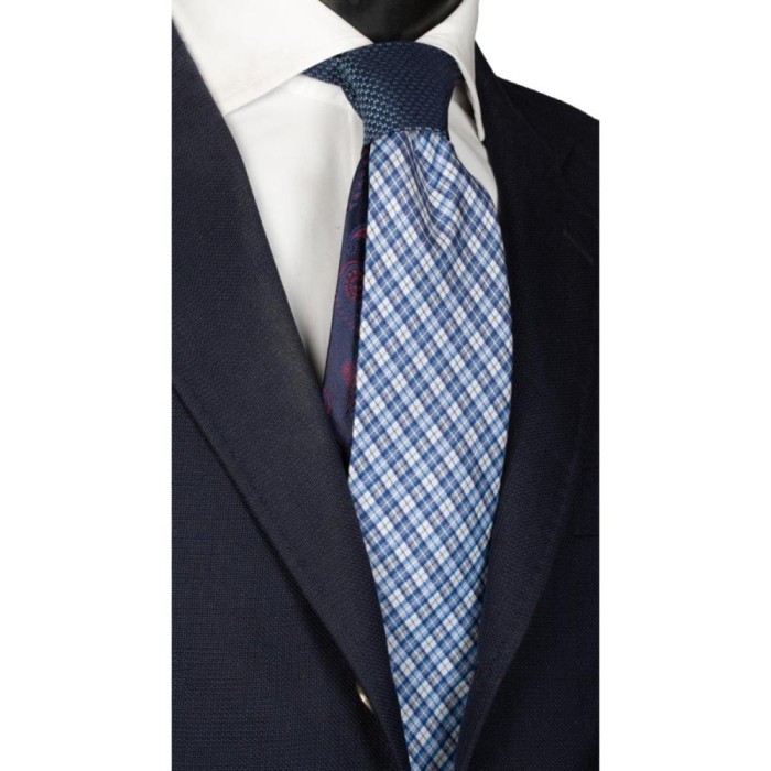 Cravată mătase cu nod &icirc;n contrast N2313, model unicat