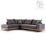Cumpara ieftin Coltar Dreapta Luxury II Gri Inchis - Verde Inchis - Negru 290x235x90 cm