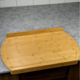 Tocator manual din bambus cu margini, dreptunghiular, 58x38x4 cm, Kinghoff