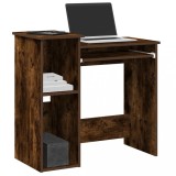 Cumpara ieftin Birou cu rafturi, stejar fumuriu, 84x40x78 cm, lemn compozit