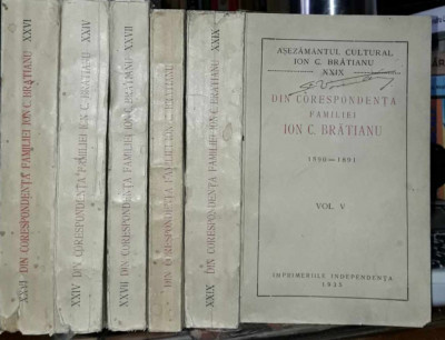 Din corespondenta familiei Bratianu-5 volume foto