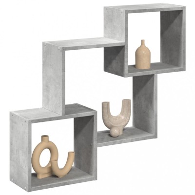 Gossi dulap de perete, gri beton, 78x18x71 cm, lemn prelucrat foto