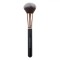 Pensulă Pudră, Model Compact, 18cm, Peri Bicolor, Negru/Roz Auriu
