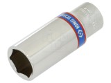 Cheie tubulară 17mm 6-puncte KING TONY 3/8, manșon 63mm cod 323517M