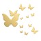 Set 100 Oglinzi Acrilice, in Forma de Fluture, Autoadezive, 40x4 cm si 60x3 cm, Premium, Auriu, CBD CORAL BEST DEALS Auriu 3 cm 4 cm 3 cm Auriu 100 x