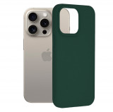 Cumpara ieftin Husa pentru iPhone 15 Pro Max, Techsuit Soft Edge Silicone, Dark Green