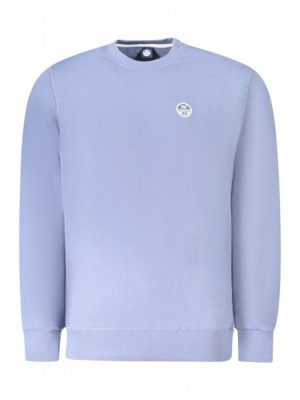 Bluza barbati, cu mini logo brodat, Regular fit, albastru, S foto