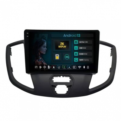 Navigatie 2K Ford Transit (2014-2020) 4GB RAM Android 13 Octacore Slot Sim 4G DSP GPS Wi-FI Carplay Android Auto USB Bluetooth Waze Touchscreen 9.5 In foto