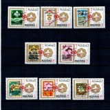 Manama 1972 - UNICEF, supratipar pe cercetași, timbru pe timbru, serie dantelata neuzata