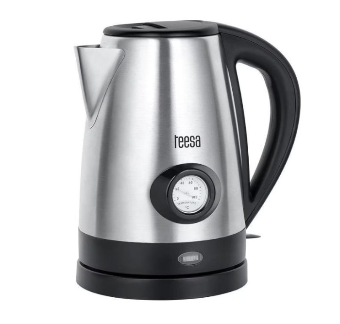 Fierbator electric cordless, Inox, Capacitate 1.7 l, putere 2200 W