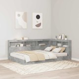Cumpara ieftin Tăblie de depozitare cu raft Gri beton 120 cm Lemn compozit