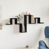 VidaXL Raft de perete Stejar negru 104,5 x 10 x 43 cm Lemn compozit