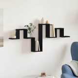 VidaXL Raft de perete Stejar negru 104,5 x 10 x 43 cm Lemn compozit