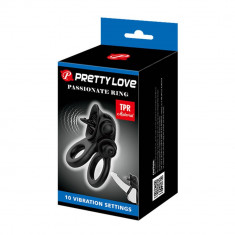 Pretty Love Passionate Ring - Inel Penis cu Simulare Lingere Clitoris