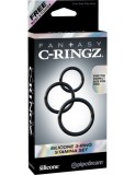 Inel Penis Silicone 3-Ring Stamina Set Black