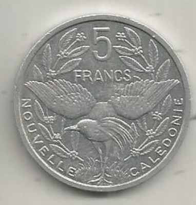 Moneda 5 francs 1983 - Noua Caledonie foto