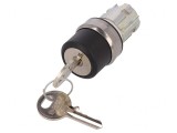 Comutator rotativ cu cheie 22mm argintiu