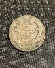 Moneda 1/2 kreuzer 1776 S Austria foto