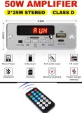 Modul mp3 cu slot pentru sd card usb radio fm bluetooth 2x25w=50 lei