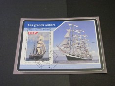 Coliță Filatelică Niger 2021 &ndash; &quot;Les grands voiliers&quot;, STS Leeuwin II Australia, Timbru 3300F Obliterat