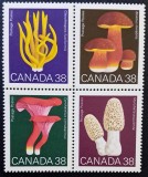 Ciuperci din America de Nord - Canada 1989 - Bloc de 4 Timbre Floră &amp; Botanică (Neștampilat / MNH) CP1_II