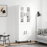 Gossi dulap inalt, alb, 69,5x34x180 cm, lemn compozit