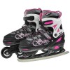 Role Dama Reglabile 2 in 1 DHS Sandy L (39-42) Negru-Roz + Patine Gheata, Rulmenti ABEC-3