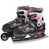 Cumpara ieftin Role Dama, Reglabile 2 In 1 Sandy,L, 39-42, Negru-Roz Ultimate FactoryBikes