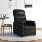 VidaXL Fotoliu rabatabil electric, negru, piele ecologică 3073670