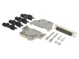 Conector D-Sub 25 pini tată lipire pe cablu negru ENCITECH set complet