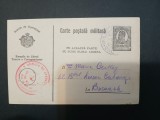 ROMANIA-1918-Armata de operatiuni-carte postala circulata---stampilate-